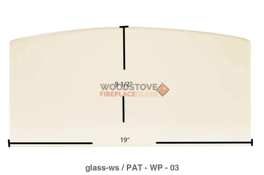 WoodPro WS-TS-2000, WS-TS-2500 Glass - Woodstove Fireplace Glass