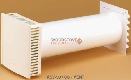 Make-Up Air Supply Vent (ASV-90) - Woodstove Fireplace Glass