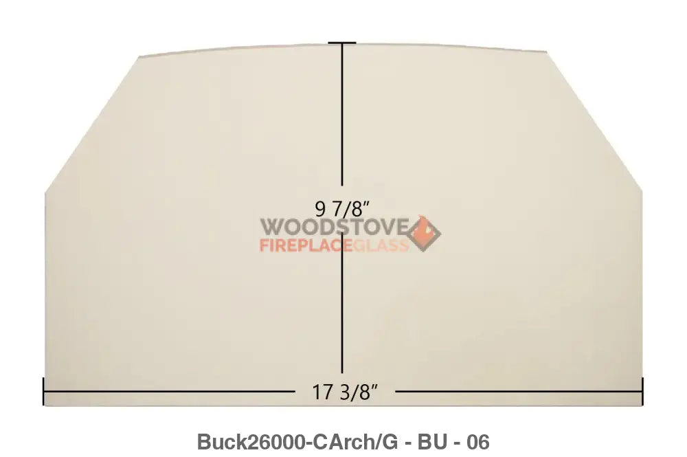 Buck 26000-C, 27000-c Archtop Glass - Woodstove Fireplace Glass