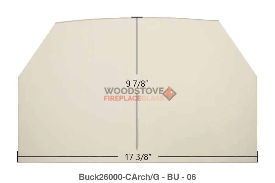 Buck 26000-C, 27000-c Archtop Glass - Woodstove Fireplace Glass