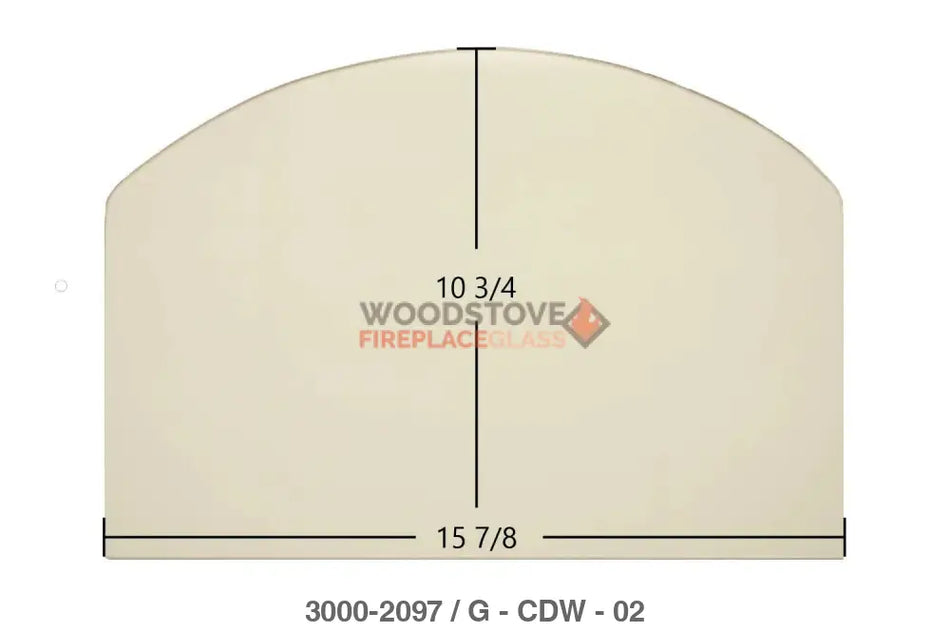 Consolidated Dutchwest Medium #2478 non-cat Glass - Woodstove Fireplace Glass