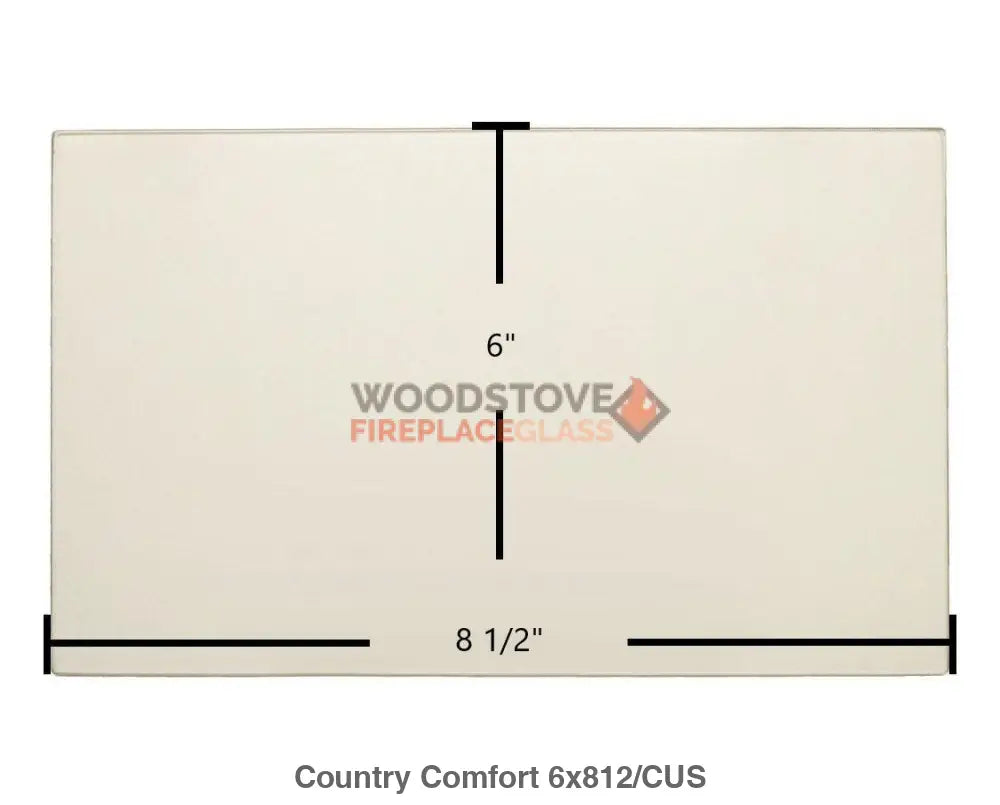 Country Comfort 8 1/2" x 6" Glass - Woodstove Fireplace Glass