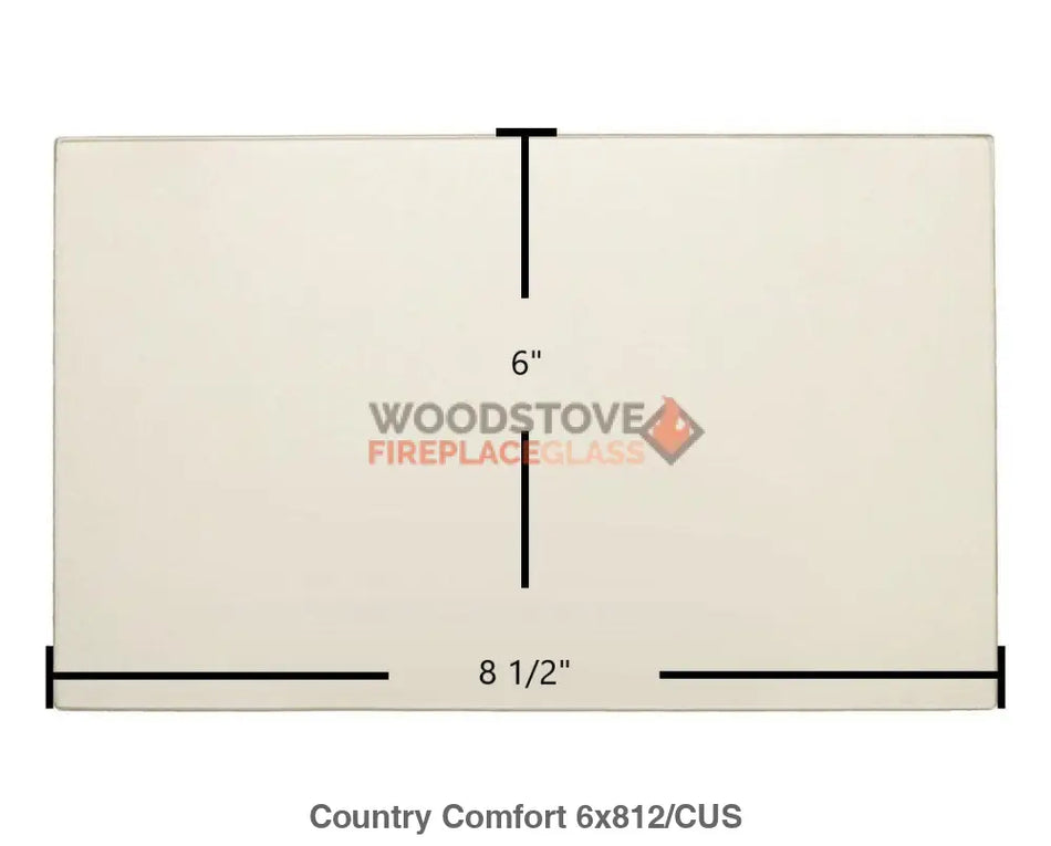 Country Comfort 8 1/2" x 6" Glass - Woodstove Fireplace Glass