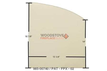 FireplaceX FPX 44A 44 Elite Glass - Woodstove Fireplace Glass