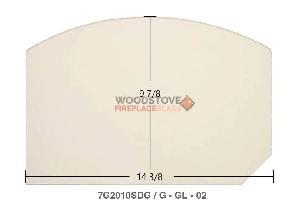 Gibraltar Single Door Archtop Glass - Woodstove Fireplace Glass