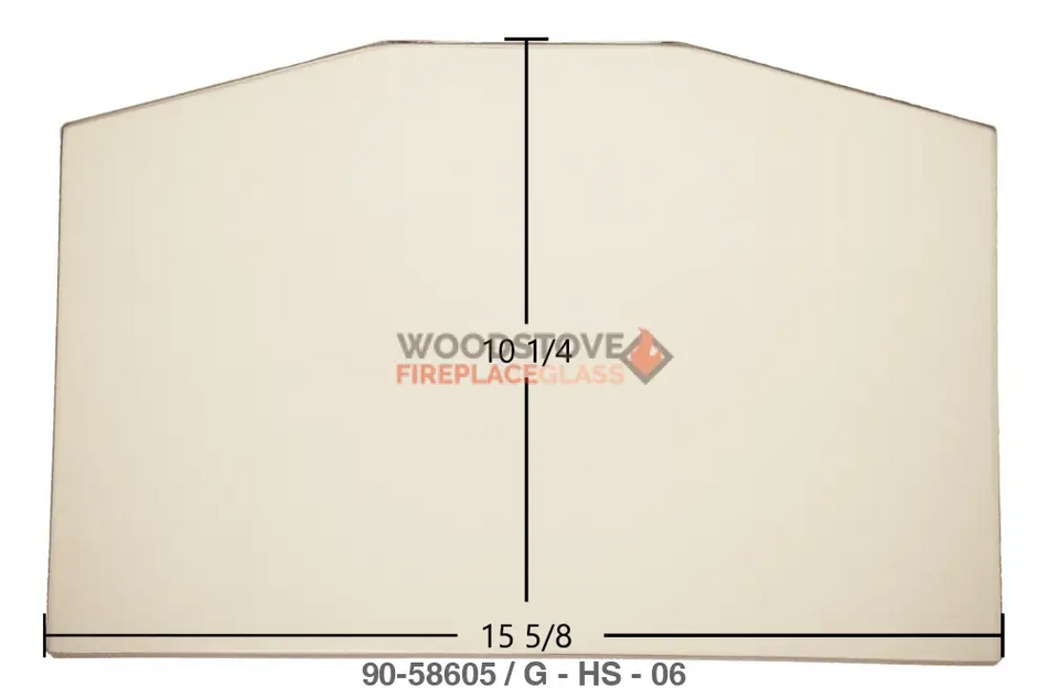 Hearthstone Phoenix 8610, 8611, 8612 Glass - Woodstove Fireplace Glass