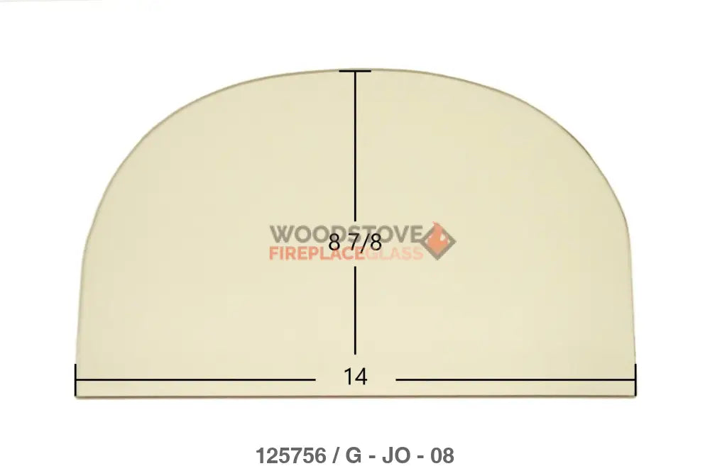 Jotul #8 Glass - Woodstove Fireplace Glass