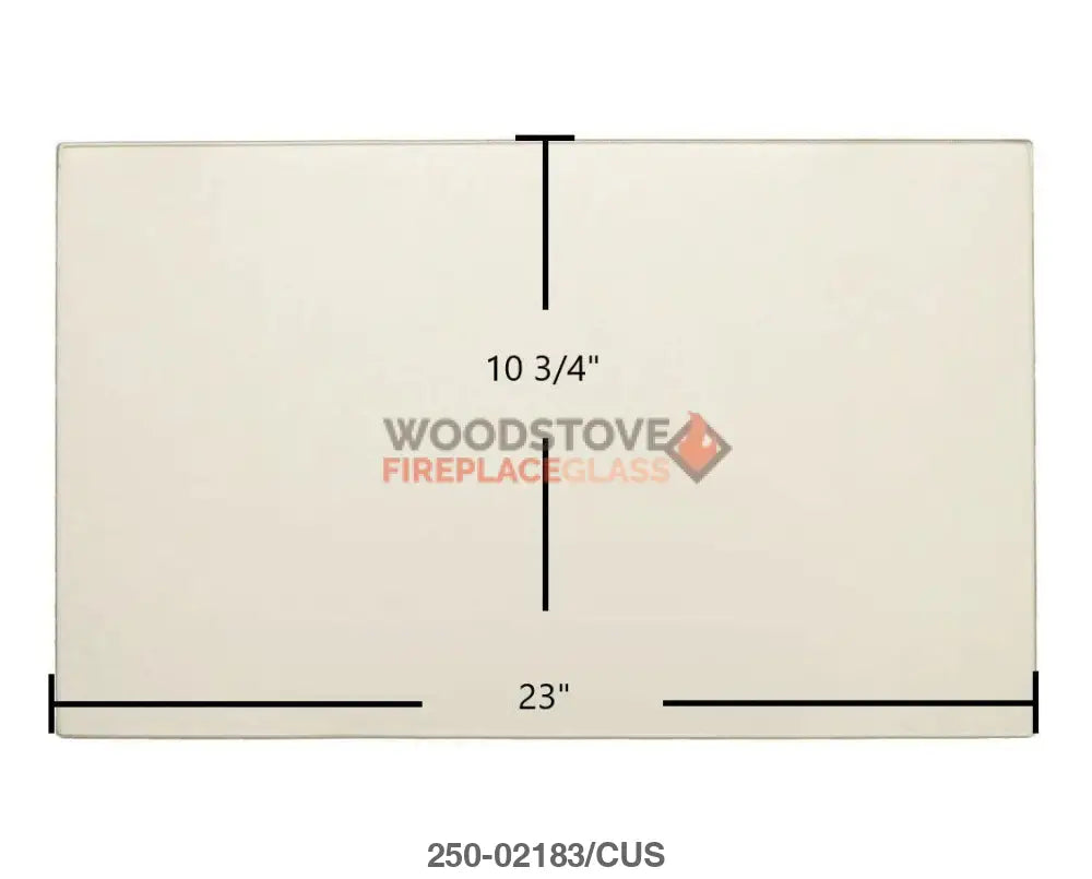 Medium Flush Wood Insert Glass (Rectangle) - Woodstove Fireplace Glass