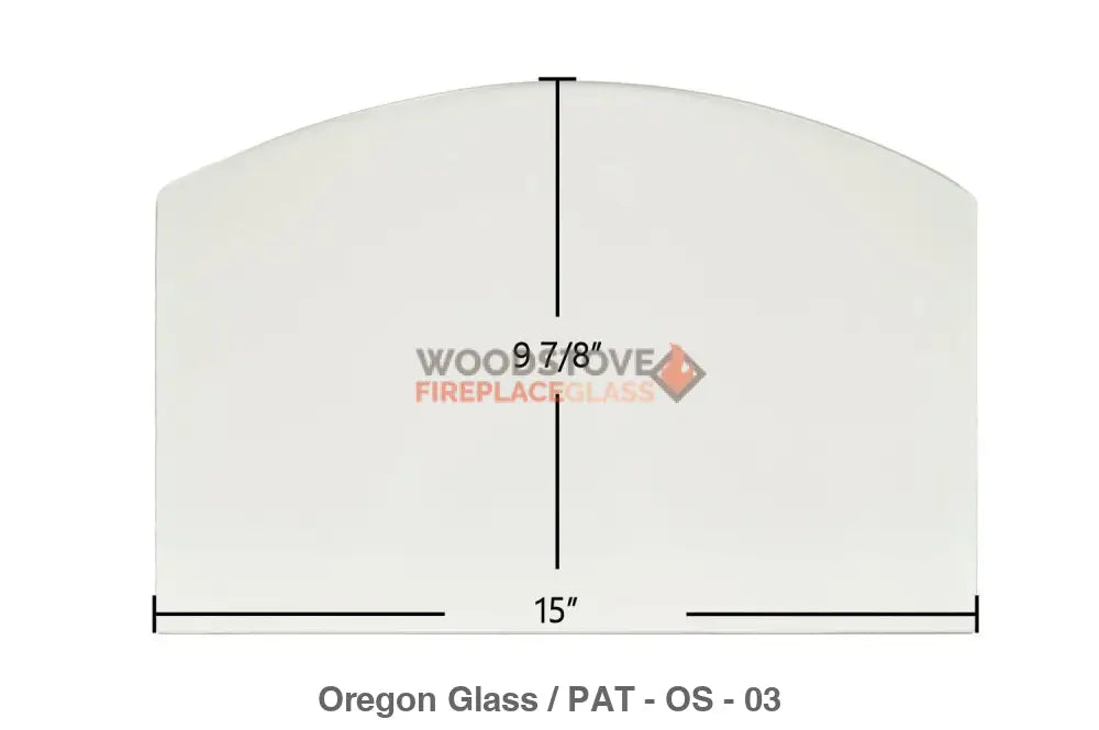 Oregon 15 x 9 7/8 Glass - Woodstove Fireplace Glass