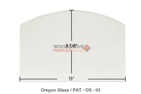 Oregon 15 x 9 7/8 Glass - Woodstove Fireplace Glass