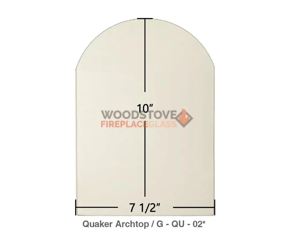 Quaker Archtop Glass - Woodstove Fireplace Glass