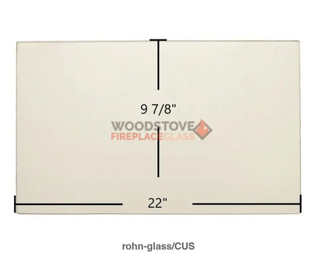 Rohn Stove 22" x 9 7/8" Glass - Woodstove Fireplace Glass