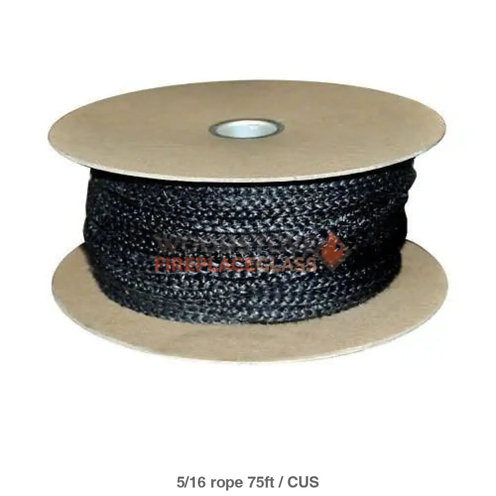 Gasket Roll-Armored 75' Roll Griddle Gasket Spool - 5/16" - Woodstove Fireplace Glass