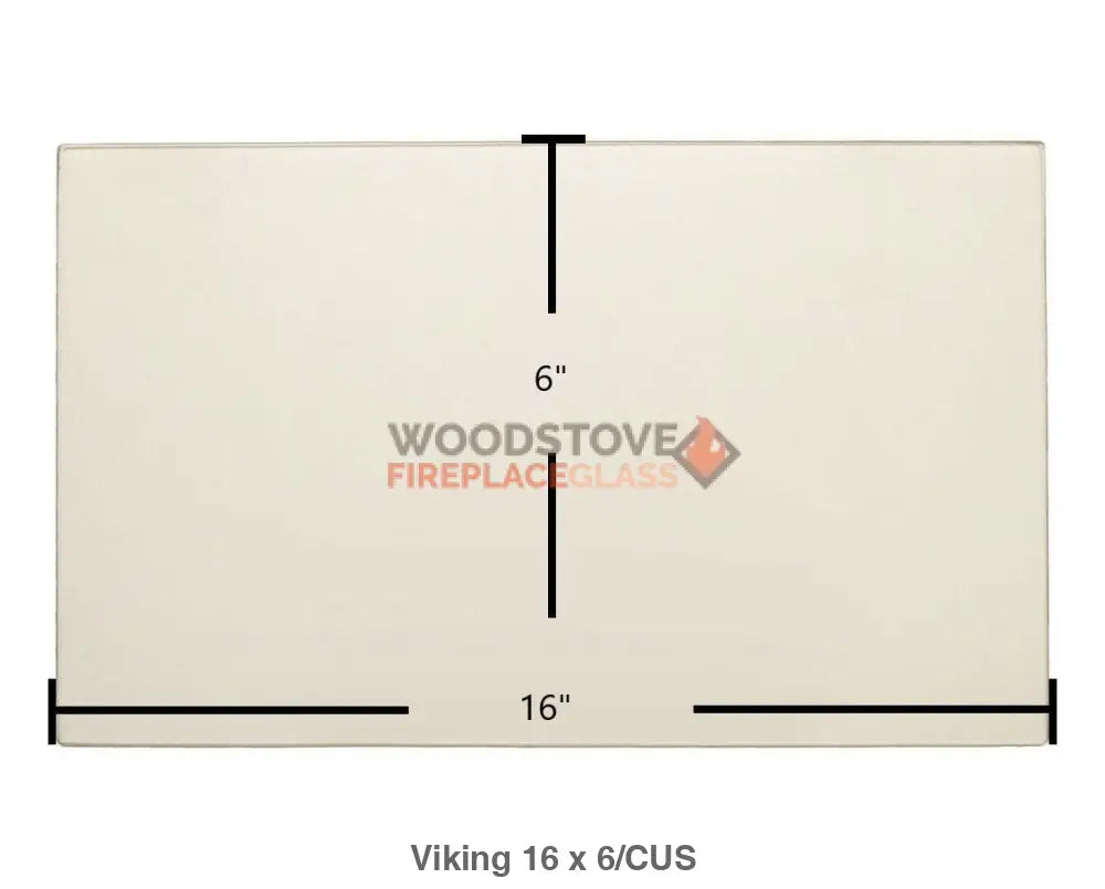 Viking (16 x 6) Glass - Woodstove Fireplace Glass