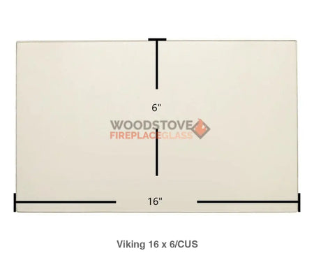 Viking (16 x 6) Glass - Woodstove Fireplace Glass