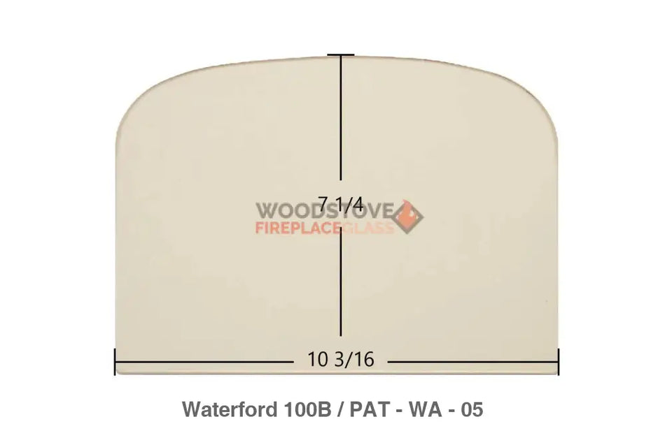 Waterford 100B Glass Single Door Glass (68-133-004) - Woodstove Fireplace Glass